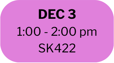 Dec 3
1:00 - 2:00 pm
SK422