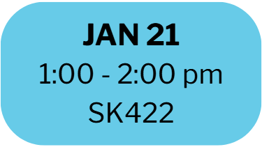 Jan 21
1:00 - 2:00 pm
SK422